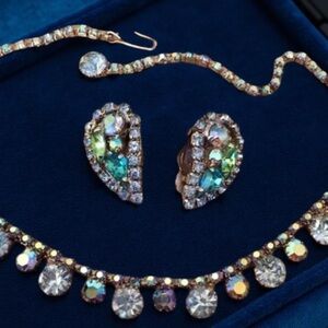 Weiss Jewelry Set, Peacock color Jewelry set